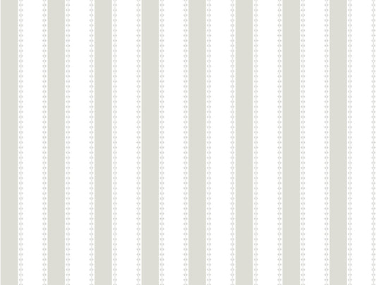 York Wallcoverings Antonina Vella Tilford Light Grey Awning Stripe Wallpaper Graphics Farmhouse Grey & White  Wallpaper - VP1373