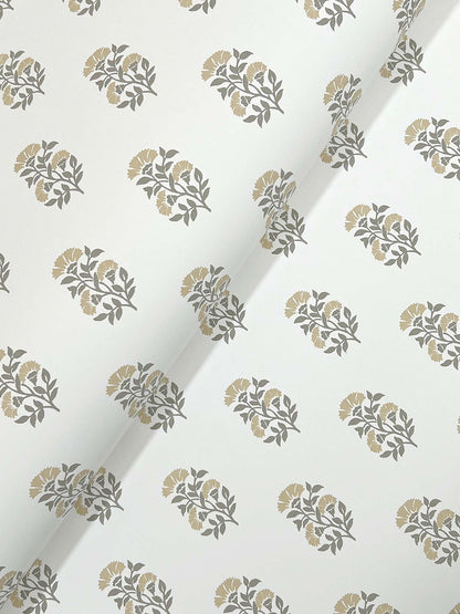 York Wallcoverings Antonina Vella Sylvie Neutral Floral Wallpaper Botanical Transitional Beige & Taupe  Wallpaper - VP1382