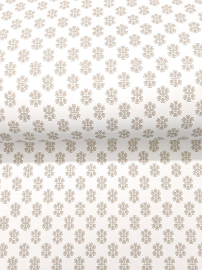 York Wallcoverings Antonina Vella Brioni Beige Floral Stamp Wallpaper Graphics Farmhouse Beige  Wallpaper - VP1393