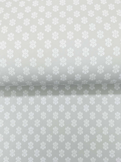 York Wallcoverings Antonina Vella Brioni Grey Floral Stamp Wallpaper Graphics Farmhouse Grey  Wallpaper - VP1395