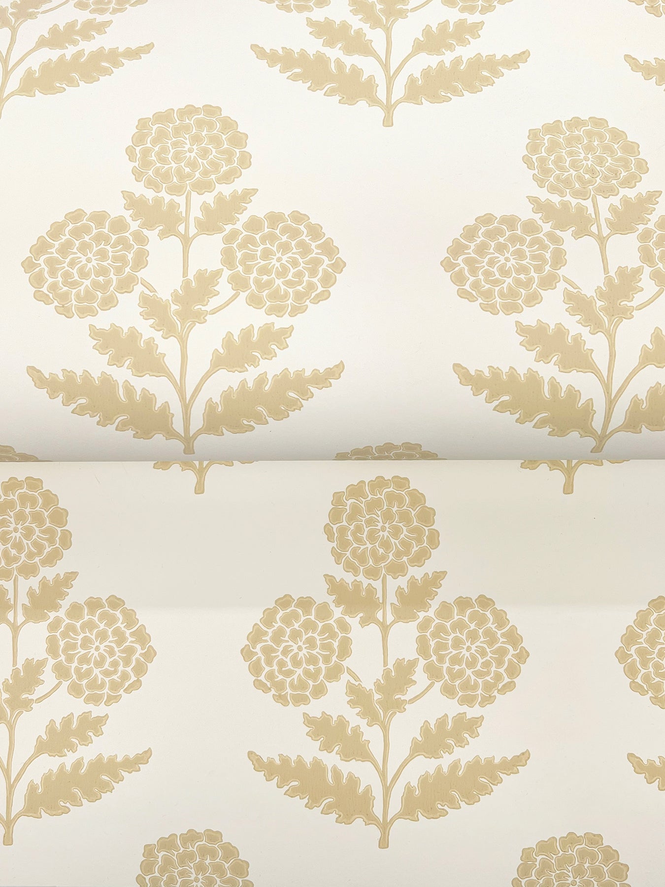 York Wallcoverings Antonina Vella Souci Butter Marigolds Wallpaper Botanical Modern Saffron  Wallpaper - VP1432