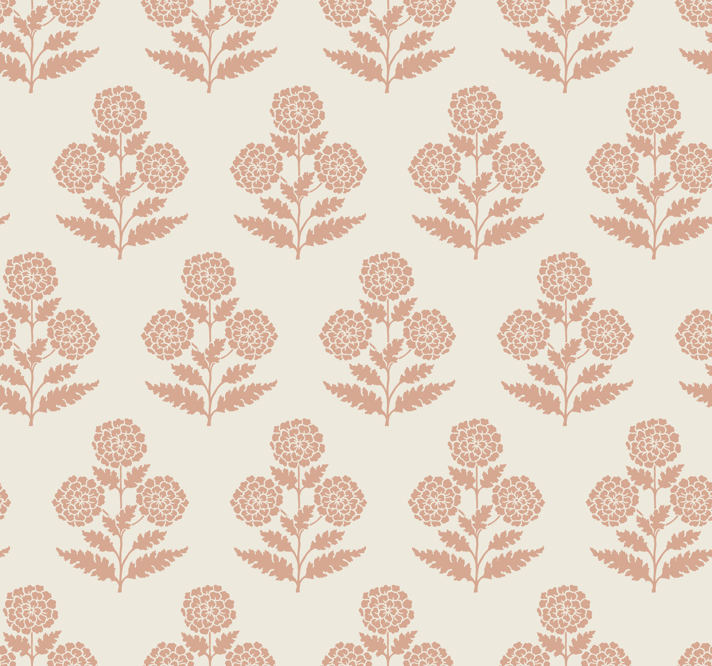 York Wallcoverings Antonina Vella Souci Rose Marigolds Wallpaper Botanical Modern Rose  Wallpaper - VP1434