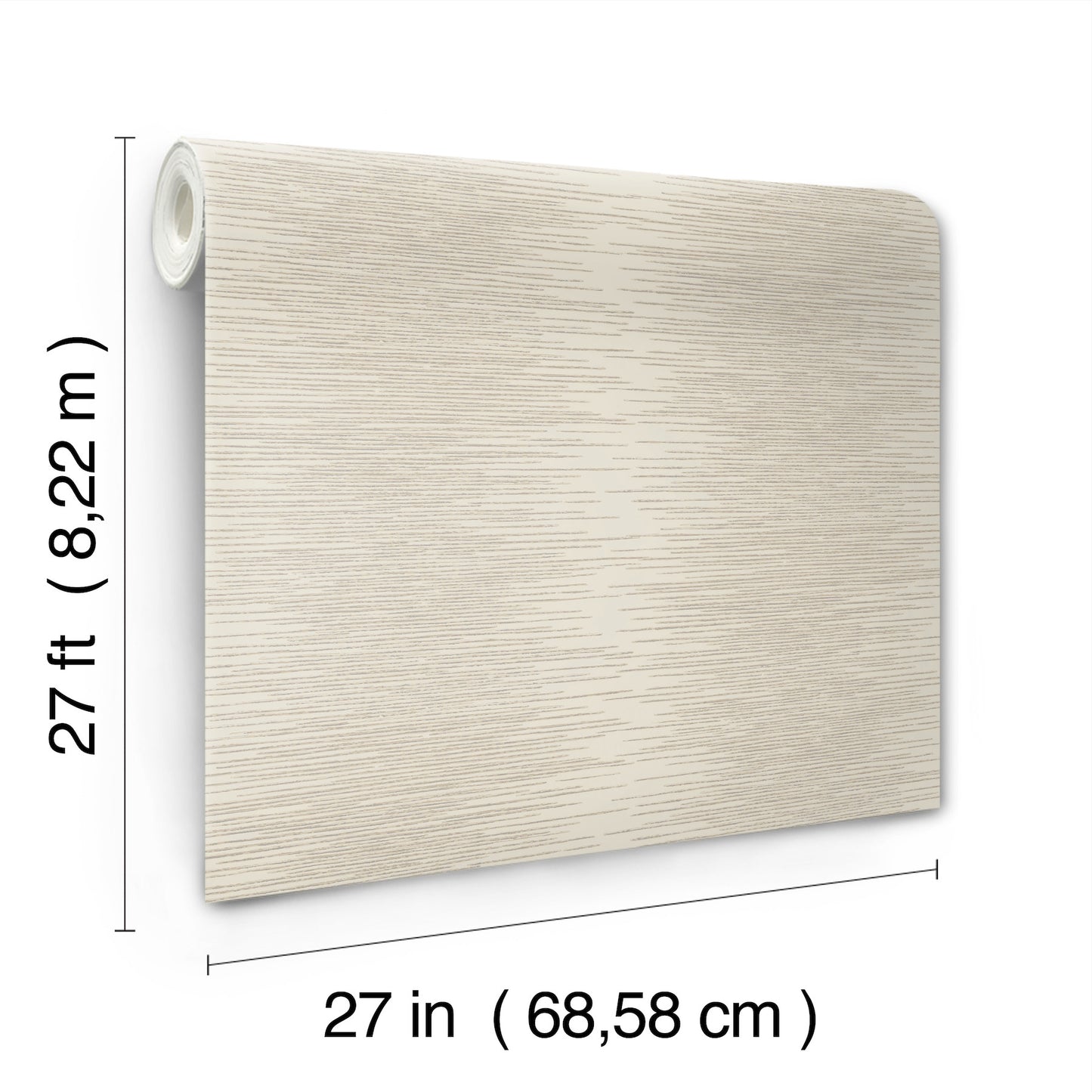 York Wallcoverings Ronald Redding Operetta Ivory Metallic Columns Wallpaper Abstract Modern Ivory  Wallpaper - VR1504