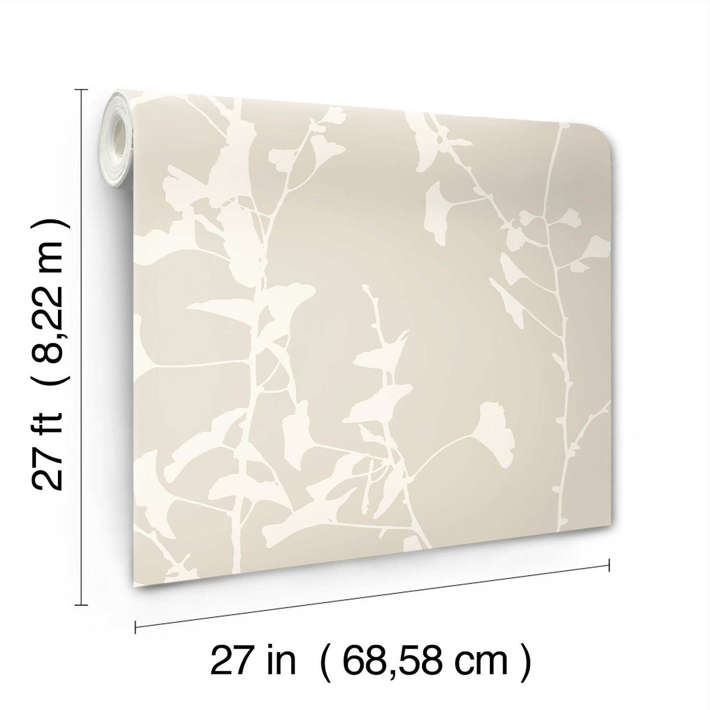 York Wallcoverings Ronald Redding Ginkgo Silhouette Taupe Cork Wallpaper Beach Traditional Taupe  Wallpaper - VR1507