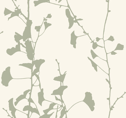 York Wallcoverings Ronald Redding Ginkgo Silhouette Sage Cork Wallpaper Beach Traditional Sage  Wallpaper - VR1510