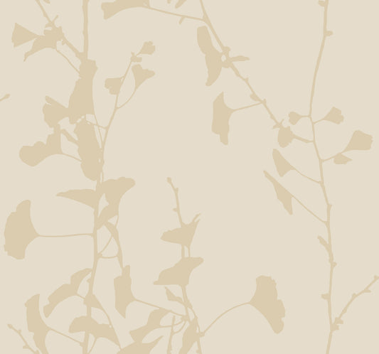 York Wallcoverings Ronald Redding Ginkgo Silhouette Neutral Cork Wallpaper Beach Traditional Neutral  Wallpaper - VR1511