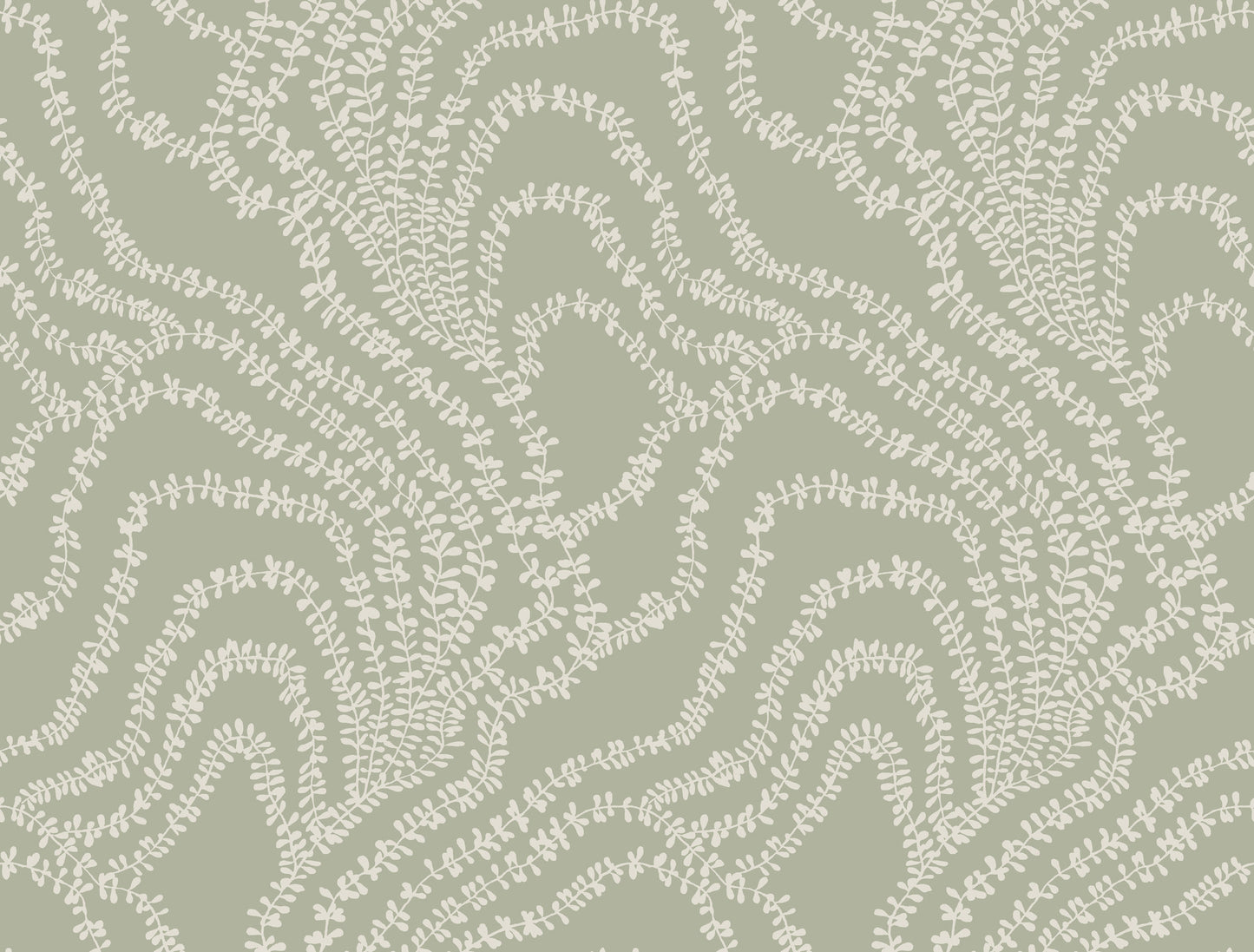 York Wallcoverings Ronald Redding String of Pearls Sage Vine Wallpaper Botanical Traditional Sage  Wallpaper - VR1513