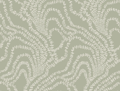 York Wallcoverings Ronald Redding String of Pearls Sage Vine Wallpaper Botanical Traditional Sage  Wallpaper - VR1513
