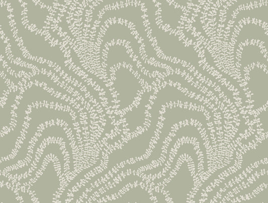 York Wallcoverings Ronald Redding String of Pearls Sage Vine Wallpaper Botanical Traditional Sage  Wallpaper - VR1513