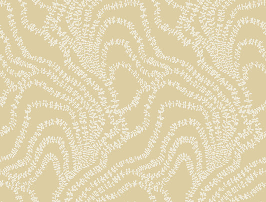 York Wallcoverings Ronald Redding String of Pearls Butter Vine Wallpaper Botanical Traditional Butter  Wallpaper - VR1515
