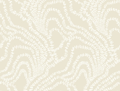 York Wallcoverings Ronald Redding String of Pearls Beige Vine Wallpaper Botanical Traditional Beige  Wallpaper - VR1518