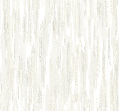 York Wallcoverings Ronald Redding Tribeca White Texture Stripe Wallpaper Abstract Bohemian White  Wallpaper - VR1522