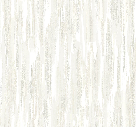 York Wallcoverings Ronald Redding Tribeca White Texture Stripe Wallpaper Abstract Bohemian White  Wallpaper - VR1522