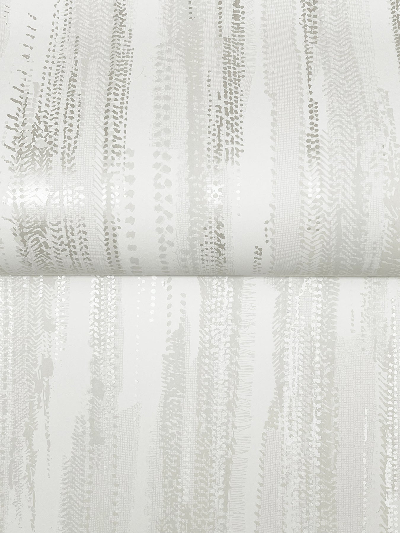 York Wallcoverings Ronald Redding Tribeca White Texture Stripe Wallpaper Abstract Bohemian White  Wallpaper - VR1522