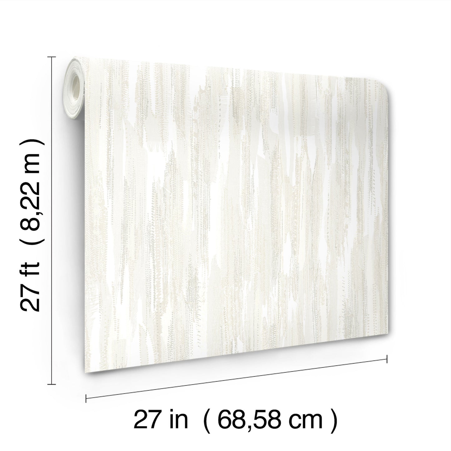 York Wallcoverings Ronald Redding Tribeca White Texture Stripe Wallpaper Abstract Bohemian White  Wallpaper - VR1522