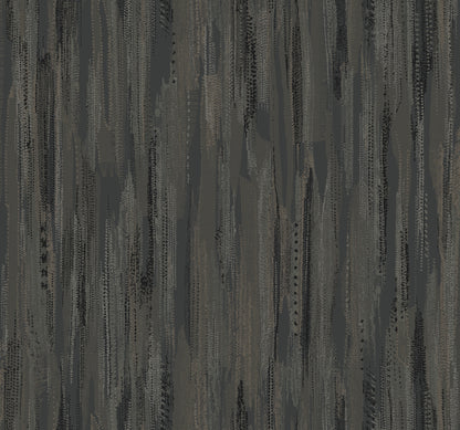 York Wallcoverings Ronald Redding Tribeca Charcoal Texture Stripe Wallpaper Abstract Bohemian Charcoal  Wallpaper - VR1523