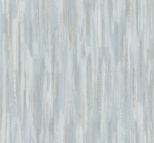 York Wallcoverings Ronald Redding Tribeca Light Blue Texture Stripe Wallpaper Abstract Bohemian Light Blue  Wallpaper - VR1524