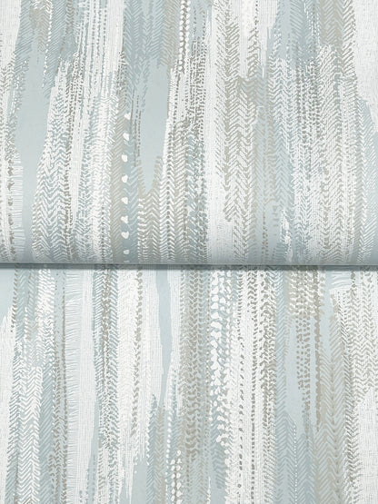 York Wallcoverings Ronald Redding Tribeca Light Blue Texture Stripe Wallpaper Abstract Bohemian Light Blue  Wallpaper - VR1524