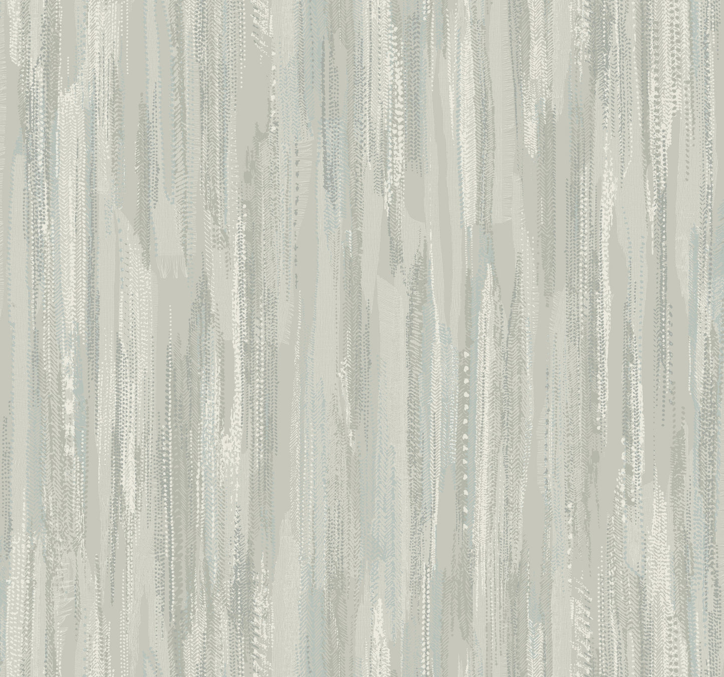 Abstract vertical brushstroke wallpaper in gray, beige and pale blue hues for modern walls.