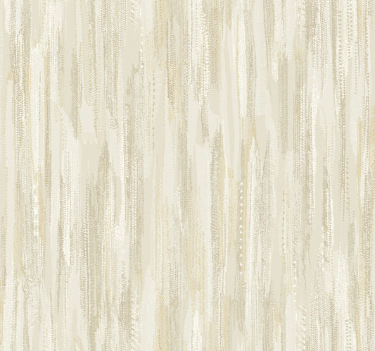 York Wallcoverings Ronald Redding Tribeca Gold Texture Stripe Wallpaper Abstract Bohemian Gold  Wallpaper - VR1527
