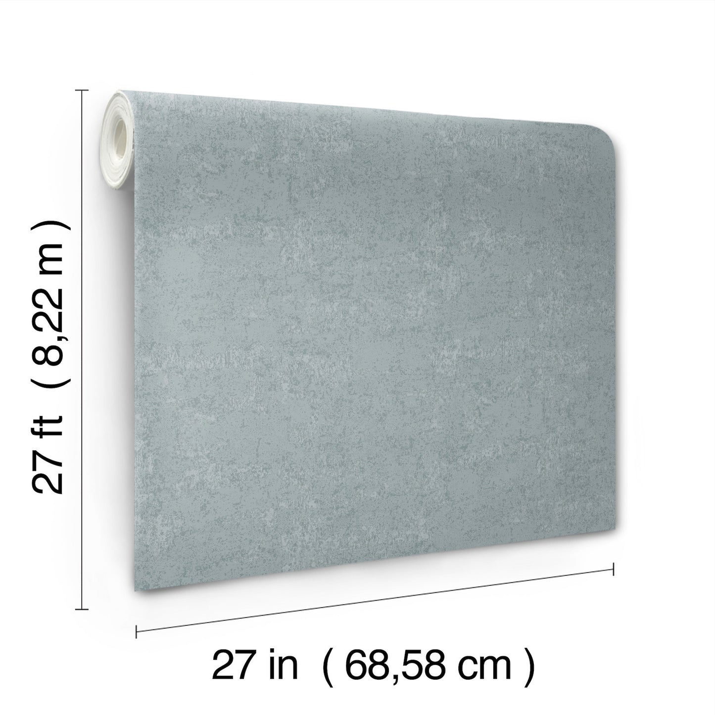 Gray textured acoustic panel with rounded corners, 27 in x 27 in, wall-mountable.