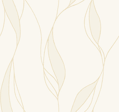York Wallcoverings Ronald Redding Society Hill White Abstract Leaf Wallpaper Abstract Modern White  Wallpaper - VR1546