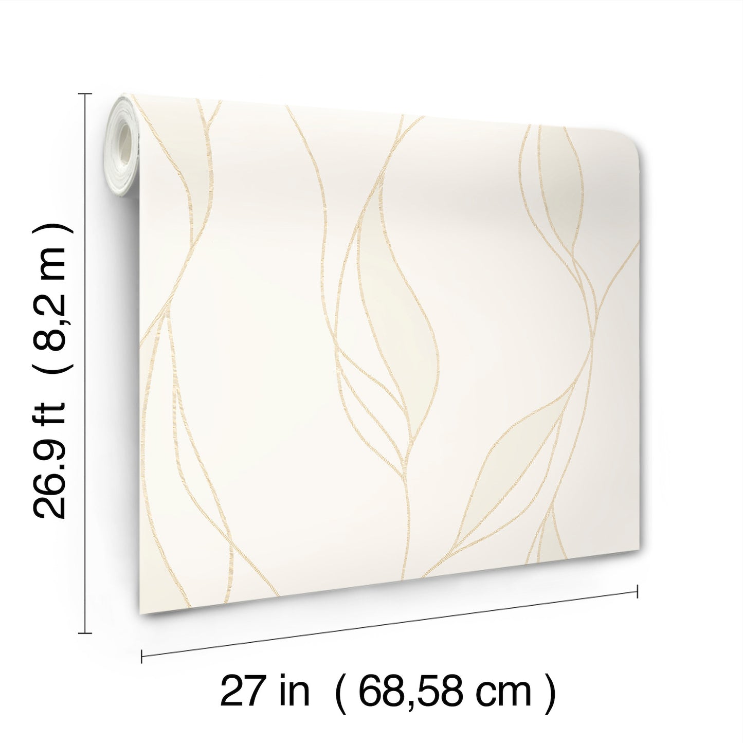 York Wallcoverings Ronald Redding Society Hill White Abstract Leaf Wallpaper Abstract Modern White  Wallpaper - VR1546