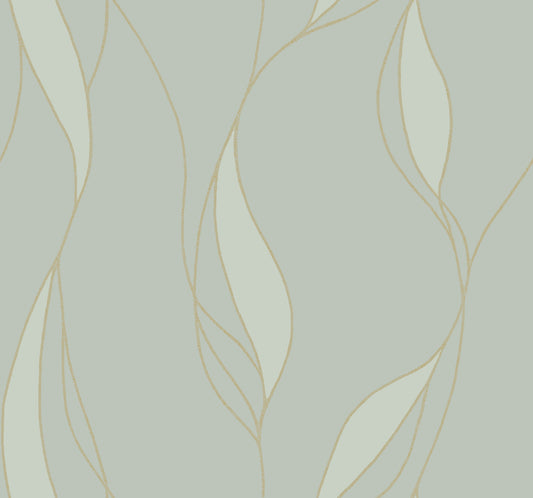 York Wallcoverings Ronald Redding Society Hill Mint Abstract Leaf Wallpaper Abstract Modern Mint  Wallpaper - VR1547