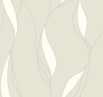 York Wallcoverings Ronald Redding Society Hill Dove Abstract Leaf Wallpaper Abstract Modern Dove  Wallpaper - VR1550