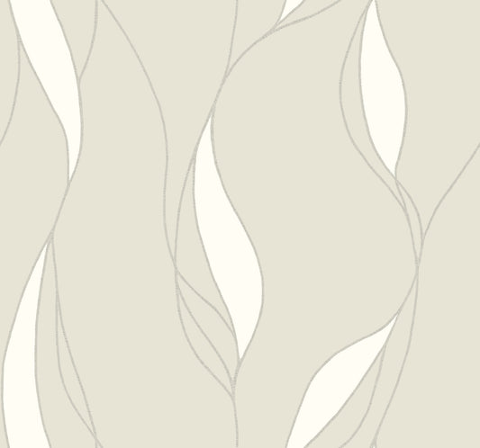 York Wallcoverings Ronald Redding Society Hill Dove Abstract Leaf Wallpaper Abstract Modern Dove  Wallpaper - VR1550