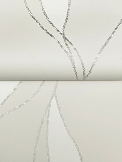 York Wallcoverings Ronald Redding Society Hill Dove Abstract Leaf Wallpaper Abstract Modern Dove  Wallpaper - VR1550