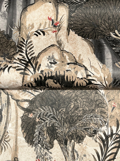 York Wallcoverings Ronald Redding Falling Waters Neutral Scenic Wallpaper Woods & Forests Modern Neutral  Wallpaper - VR1555