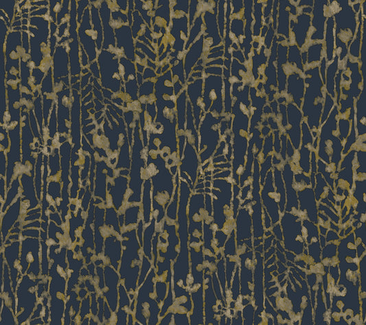 York Wallcoverings Ronald Redding Filigree Navy Abstract Wallpaper Abstract Modern Navy  Wallpaper - VR1561