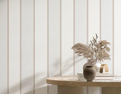 VEER DECOR Sculpted Panel Stripe Wallpaper Stripes Transitional beige  Wallpaper - VRMB002-1062