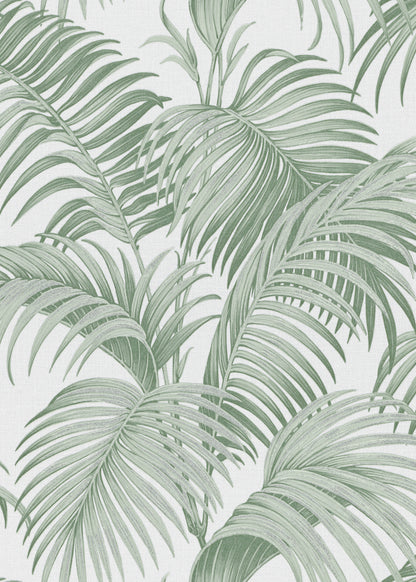 VEER DECOR Sculpted Tropical Leaf Wallpaper Tropical Transitional green  Wallpaper - VRMB007-1060