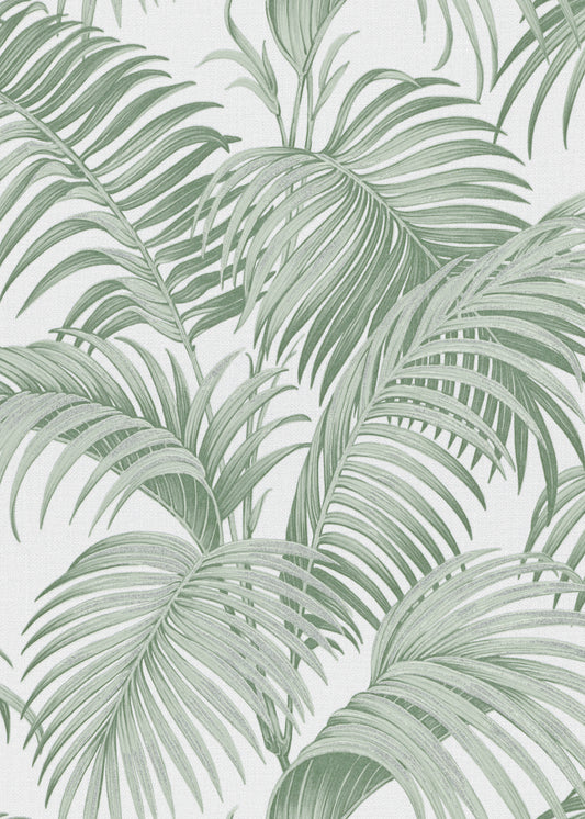 VEER DECOR Sculpted Tropical Leaf Wallpaper Tropical Transitional green  Wallpaper - VRMB007-1060