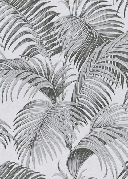 VEER DECOR Sculpted Tropical Leaf Wallpaper Tropical Transitional black  Wallpaper - VRMB015-1060