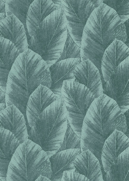 VEER DECOR Etched Palm Canopy Wallpaper Tropical; Botanical Transitional green  Wallpaper - VRMB207-1060