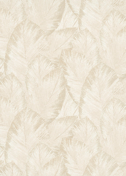 VEER DECOR Etched Palm Canopy Wallpaper Tropical; Botanical Transitional cream  Wallpaper - VRMB214-1060