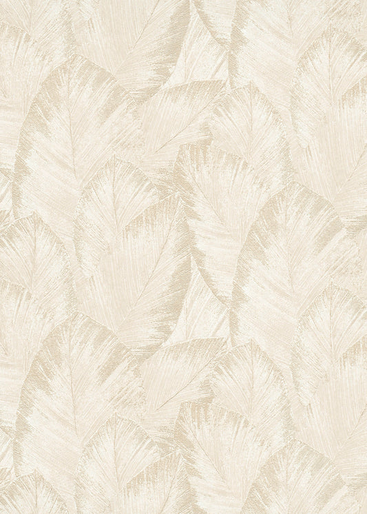 VEER DECOR Etched Palm Canopy Wallpaper Tropical; Botanical Transitional cream  Wallpaper - VRMB214-1060