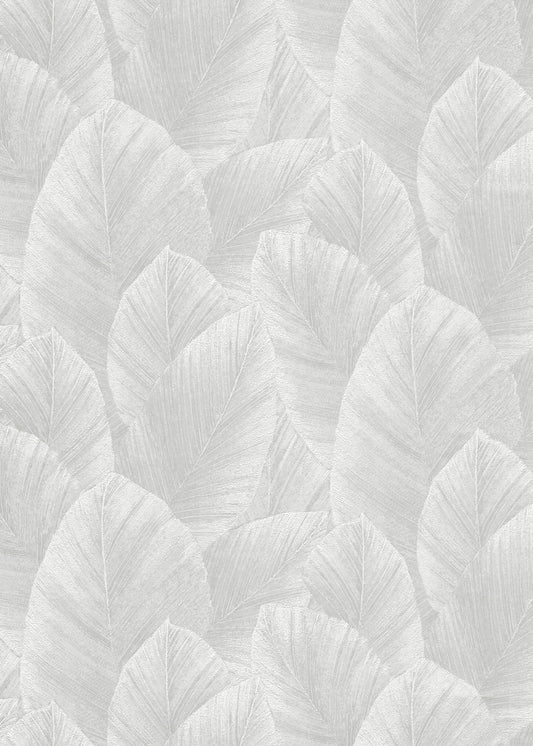VEER DECOR Etched Palm Canopy Wallpaper Tropical; Botanical Transitional light grey  Wallpaper - VRMB231-1060