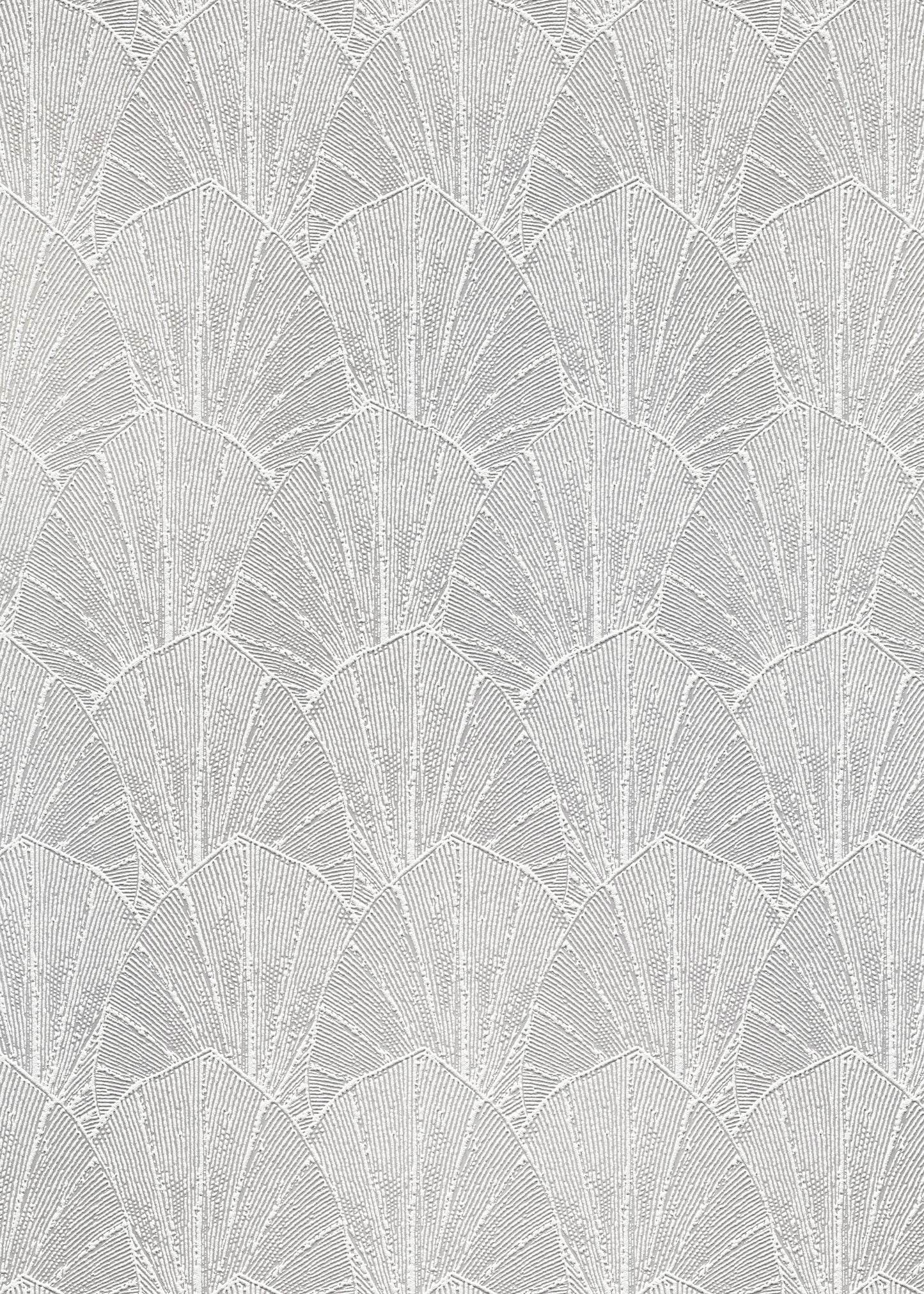 VEER DECOR Sculpted Fan Leaf Wallpaper Tropical; Botanical Transitional cream  Wallpaper - VRMB314-1060