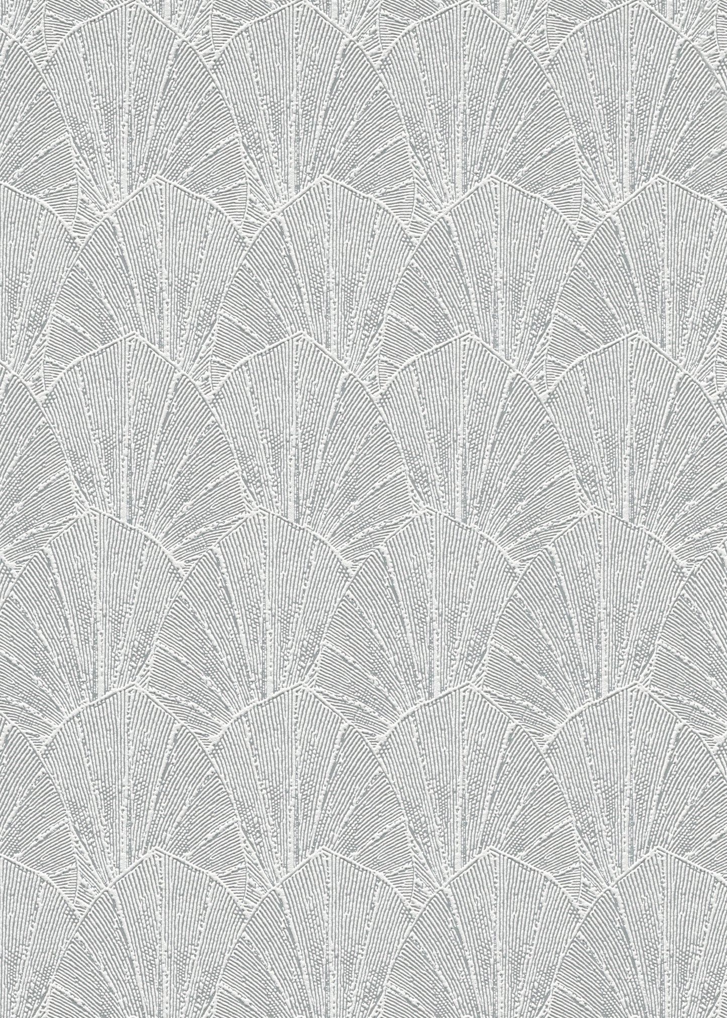 VEER DECOR Sculpted Fan Leaf Wallpaper Tropical; Botanical Transitional silver  Wallpaper - VRMB329-1060