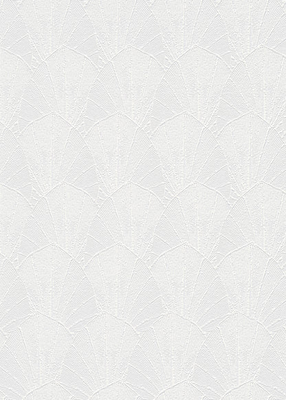 VEER DECOR Sculpted Fan Leaf Wallpaper Tropical; Botanical Transitional light grey  Wallpaper - VRMB331-1060