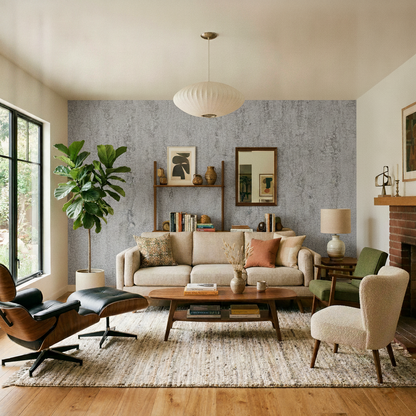 VEER DECOR Stardust Plaster Wallpaper  Texture Transitional grey  Wallpaper - VRMB510-1055