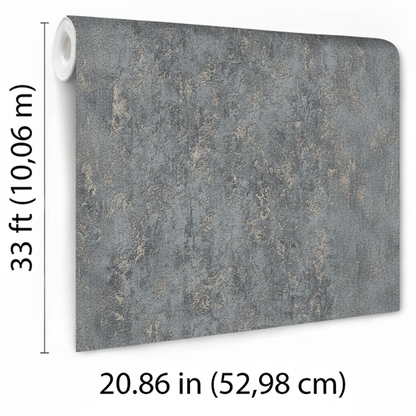 VEER DECOR Weathered Fresco Wallpaper Texture Transitional anthracite  Wallpaper - VRMB547-1060