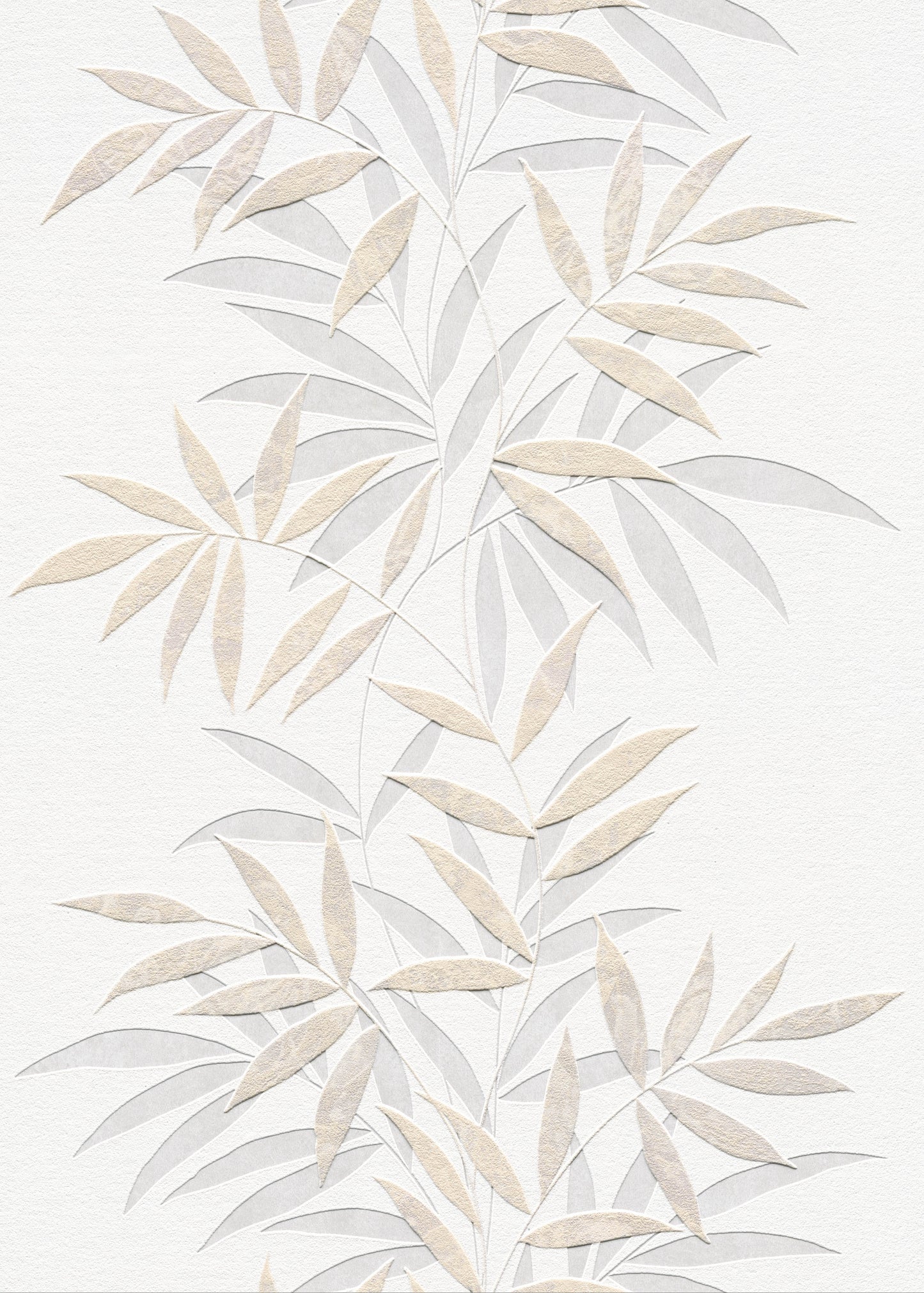 VEER DECOR Raised Bamboo Leaf Wallpaper  Tropical; Botanical Transitional beige  Wallpaper - VRMB702-1060