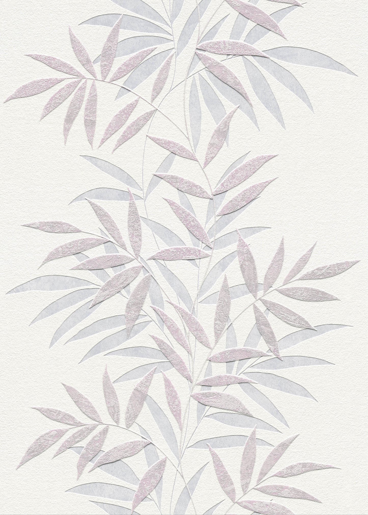 VEER DECOR Raised Bamboo Leaf Wallpaper  Tropical; Botanical Transitional pink  Wallpaper - VRMB705-1060