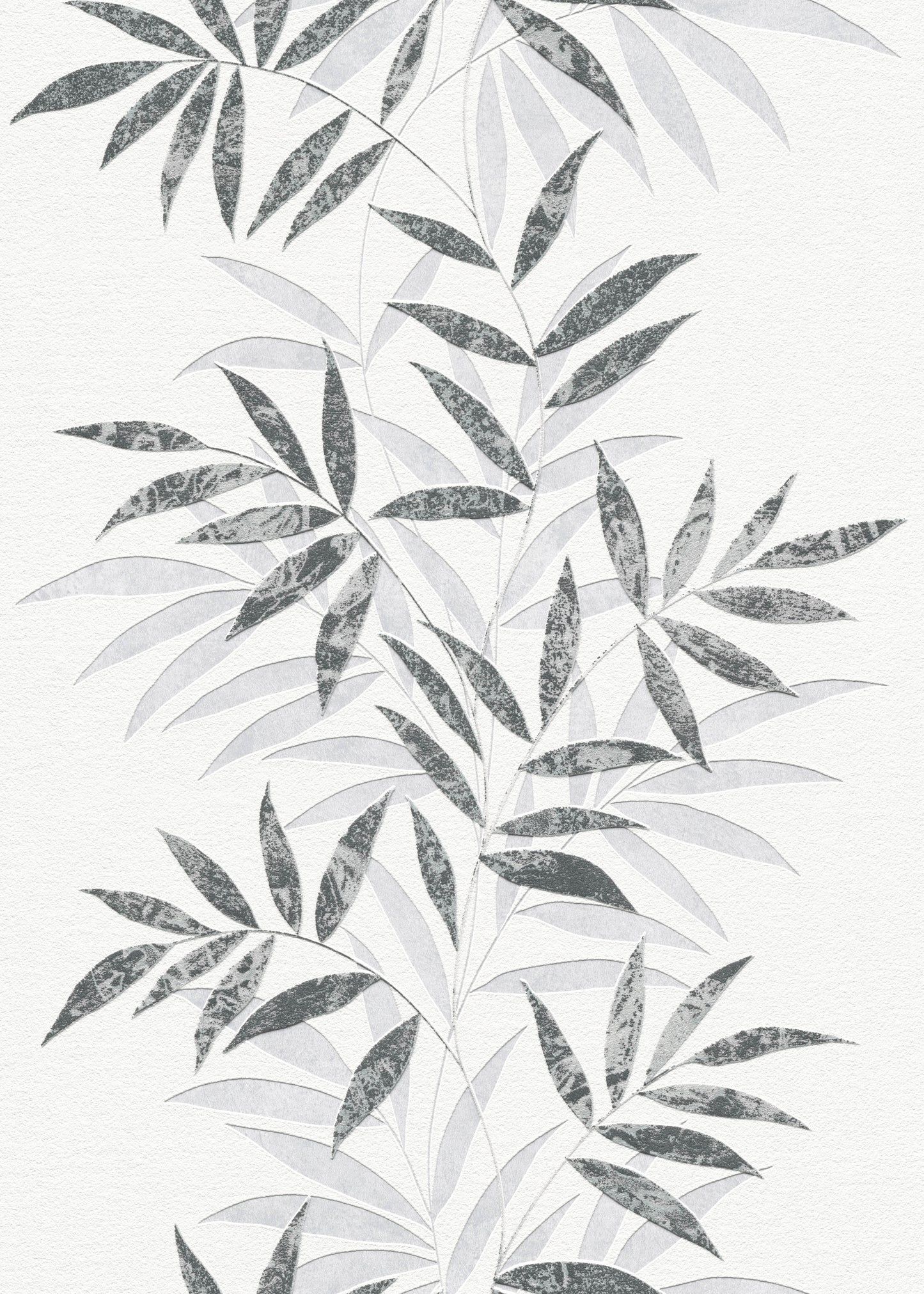 VEER DECOR Raised Bamboo Leaf Wallpaper  Tropical; Botanical Transitional black  Wallpaper - VRMB715-1060