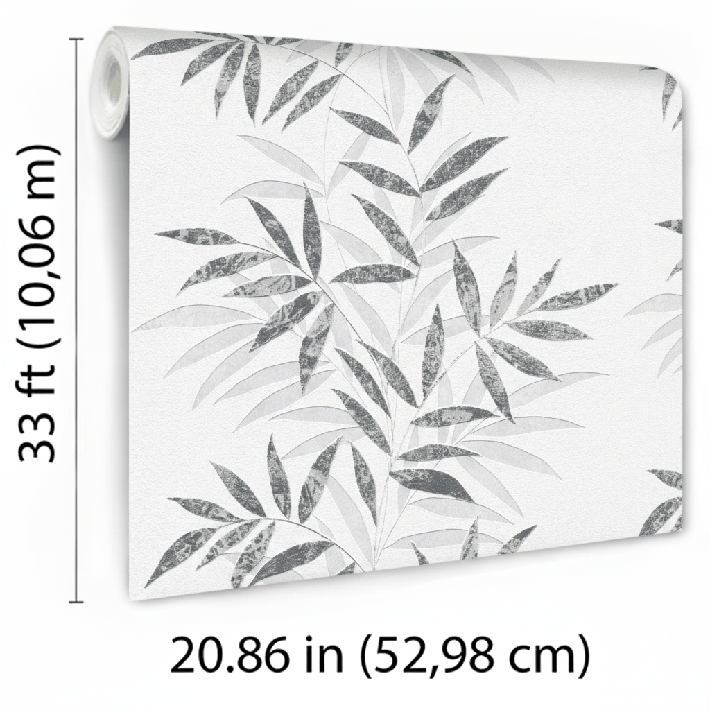 VEER DECOR Raised Bamboo Leaf Wallpaper  Tropical; Botanical Transitional black  Wallpaper - VRMB715-1060